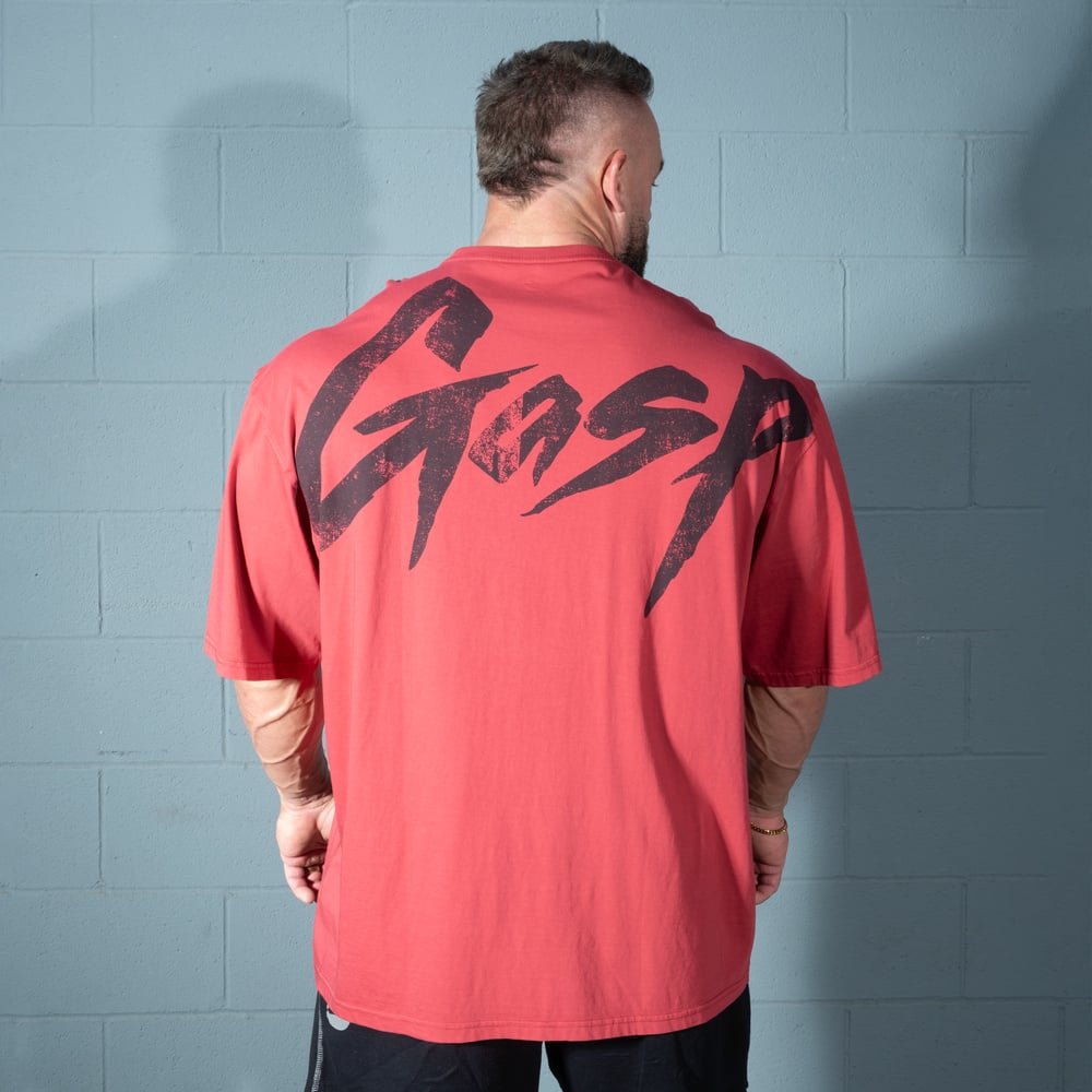 GASP Washed Iron Tee Washed Chili Red